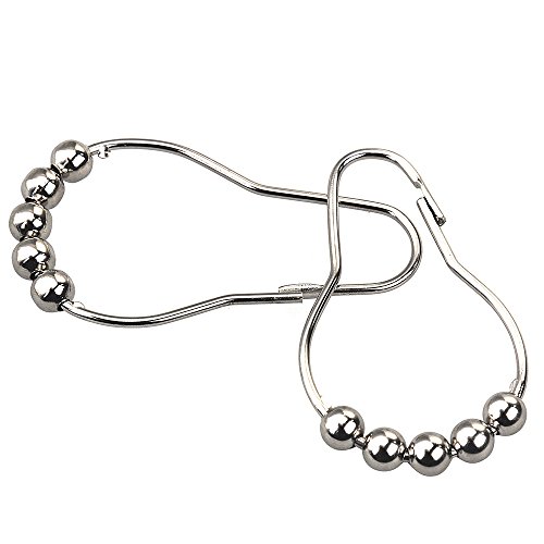 Goldge 15pc Duschvorhangringe Aufhängeringe Edelstahl Mit Gleitsystem ,Groß Duschringe Shower Curtain Rings für Duschvorhang - 7