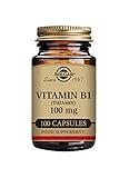 Solgar Vitamin B1 (Thiamin) 100 mg Vegetable Capsules - Pack of 100