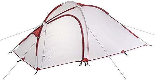 Huifang Frame Tents QFFL zhangpeng Tent Rainproof Double Tent One Bedroom One Outdoor Tent 2-3 People Wild Family Camping Tent 2 Color Optional Tunnel Tents (Color : White)