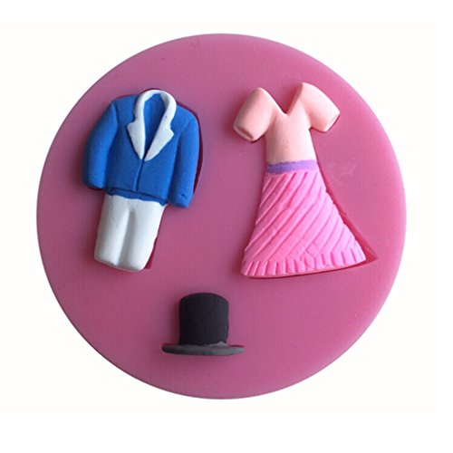 LYNCH Mann-Klage-Frauen-Kleid-Formen Silikon-Icing-Form-Zuckerpaste Mould,Rosa