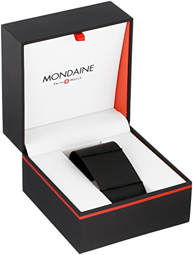 Mondaine Men's evo2 40 mm sapphire Big Date Watch with St. Steel brushed Case white Dial and stainless steel mesh Strap MSE.40210.SM