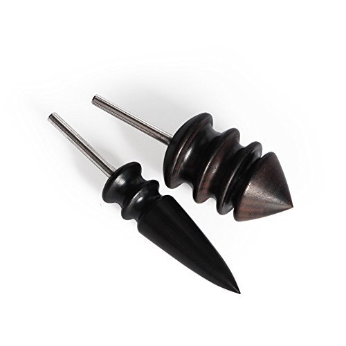 2 PCS Ebony Narra Leder Burnisher Dremel spitz zulaufende Spitze Leder Slicker poliert Drill - 2