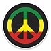 Produktbild 2 x Rasta Peace Symbol Jamaika Vinyl Aufkleber Aufkleber Laptop Auto Reise Gepäck Label Tag # 9481 - 10cm/100mm Wide