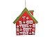 Produktbild WOMA Adventskalender Haus zum selber befüllen - 66x74cm - Haus als DIY Weihnachtskalender aus Filz mit Kleinen Säckchen aus Stoff zum selberfüllen - Rot, Grün & Weiß