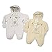 Baby Snowsuit With Embroidery And Applique 3/6 Months - White