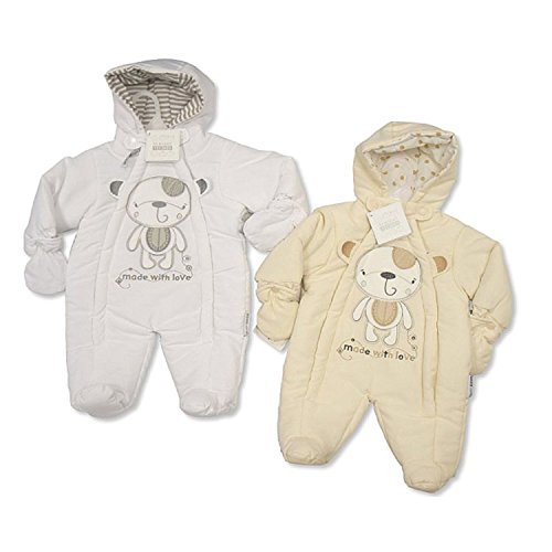 Baby Snowsuit With Embroidery And Applique 3/6 Months - White