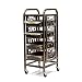 Produktbild DANTB 4/5 Tiers Salon Trolley Multifunktionstablett Haaraufbewahrung Friseur Cart Beauty Spa Make-Up Warenkorb Mit Schubladen (Farbe : Bronze, Größe : Five Floors)