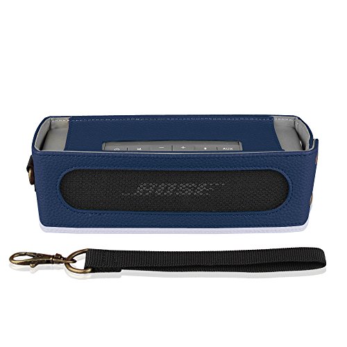 Fintie Bose SoundLink Mini / Mini II Bluetooth Speaker Hülle Abdeckung – Hochwertiges Kunstleder Schutzhülle Tasche Case mit Abnehmbarem Band für Bose SoundlLink Mini 1 / 2 Bluetooth Wireless Speaker, Marineblau - 4