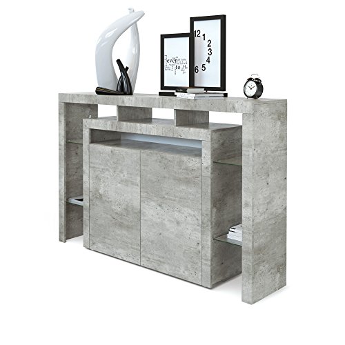 Vladon Highboard Sideboard Rosario 160 in Betonoptik Vladon Highboard Sideboard Rosario 160 in Betonoptik