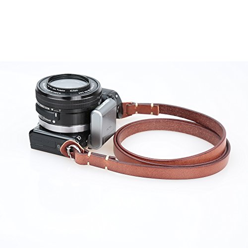 CANPIS Bandouli  re   Sangle de cou   Sangle d Epaule Amovible pour tous les Appareils Photo DSLR Leica Canon Nikon Sony Olympus Pentax Fujifilm etc  Marron 