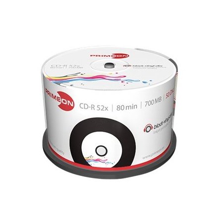 Primeon 2761107 CD-R Rohlinge (80 Min, 700MB, 52x Cakebox, 50-er Spindel) - 2