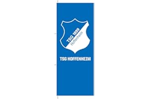 Flaggenfritze Hissflagge TSG 1899 Hoffenheim Wappen - 400 x 150 cm + gratis Aufkleber