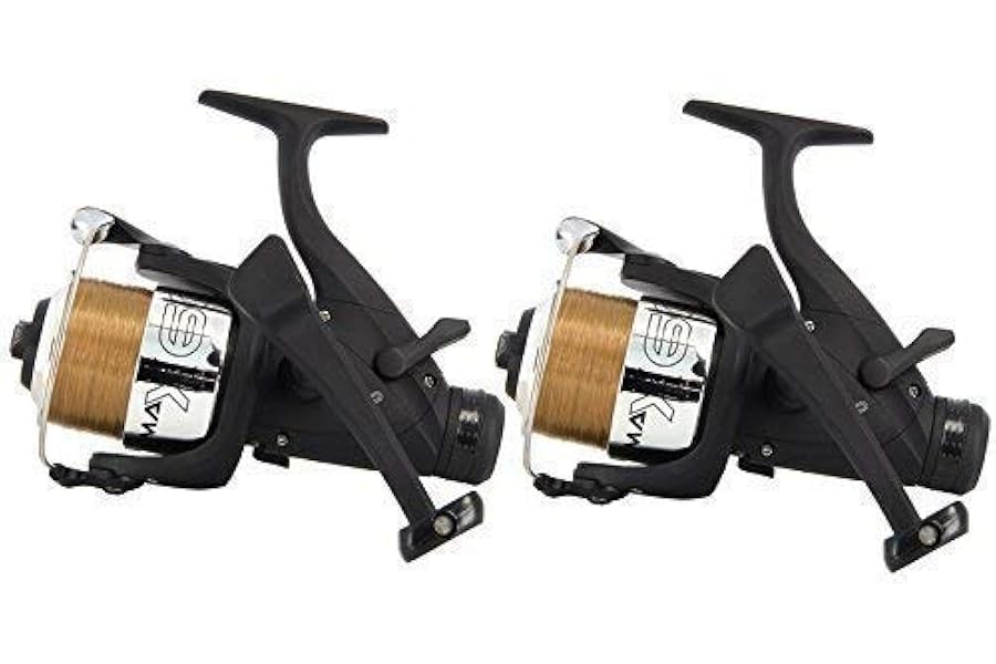 2x Carp Fishing Max 60 2BB Carp Bait Free Runner Reel With 10lb Line New