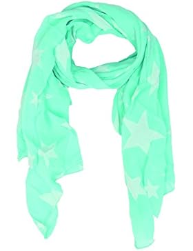 Zwillingsherz Seiden-Tuch für Damen mit Stern-Muster / Elegantes Accessoire für Frauen auch als Schal / Seiden-Schal...