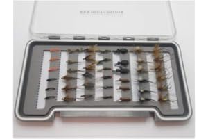 TROUTFLIES UK BOXED FISHING FLIES 42 BARBLESS Flies, boxed collection various sizes, loads of patterns Trout Flies NBX85