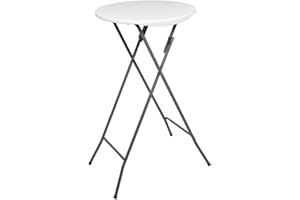 IEV RONDY IMPORT EXPORT DU VELAY Mange Debout Pliant - Hauteur 110cm - Table Haute Pliable Diamètre 60cm - Structure Acier laquée
