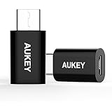 AUKEY Adattatore USB C a Micro USB Femmina Connettore USB C per Samsung Galaxy Note 7 / Apple MacBook / Google Chromebook Pixel / OnePlus 2 / One Plus 3 e gli altri dispositivi con la porta USB C ( Nero )