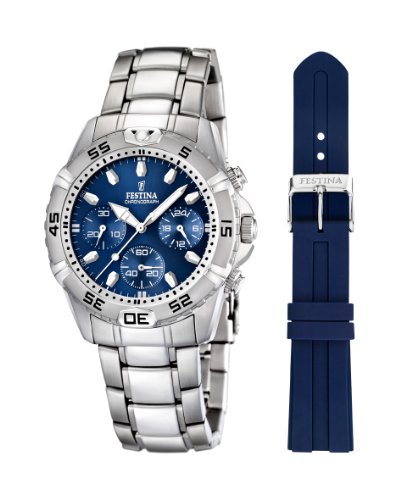 Festina Herren-Armbanduhr XL Chronograph Quarz Edelstahl F16635/3