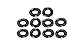 SHINA 10pcs Plastic Stretchy Elastic Coiled Phone Wire Ponytail Holders Hair Bands/Ties/Cord-Black