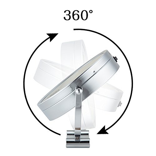 ALHAKIN LED Spiegel 1 /3-fach Vergrößerung 6 Zoll Kosmetikspiegel Tischspiegel - 4