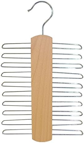 H & L Russel Lotus Wood Tie Organiser, 20 Bar