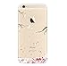 Produktbild iPhone 7 Hülle,iPhone 7 Case,iPhone 7 (4.7 Zoll) Silikon Gel Schutzhülle,Sunroyal Schön Floral Elegant Rosa Blumen Entwurf Muster Transparent Durchsichtig TPU Bumper Case Soft Silikon Gel Crystal Case Hülle Ultra Slim Dünn Thin Flexible Protective Schutzhülle Handy Tasche Etui Cover für Apple iPhone 7 (4.7 Zoll)-Pink Flowers