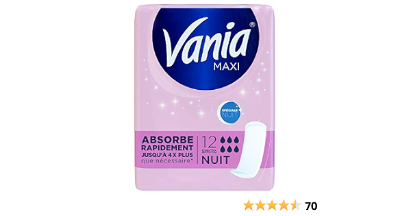 Vania Maxi Nuit Serviettes Périodiques 