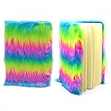 INFInxt Soft Plush Feather Lovely Notebook Diary for Girls (Rainbow)