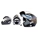 Produktbild LKJCZ Anti-Fog Doppelobjektiv Motorrad Bluetooth Helm, Kommt Mit FM-Funktion Motorradhelm,Black,L
