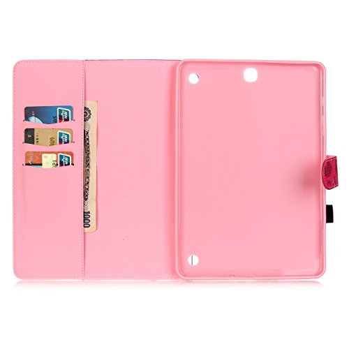 Samsung Galaxy Tab A 9.7 SM-T550 Hülle, DEENOR Colorful Painting and Stylish Drawing Wallet Case Book Style PU Leder Flip Protective Stand Schutzhülle Hülle für Samsung Galaxy Tab A 9.7 SM-T550. (Three flowers) - 6