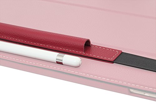 StilGut Pencil-Halter für Apple 12,9″ iPad Pro aus echtem Leder. Stift-Halterung zur sicheren Aufbewahrung des Apple Pens, Rot - 4