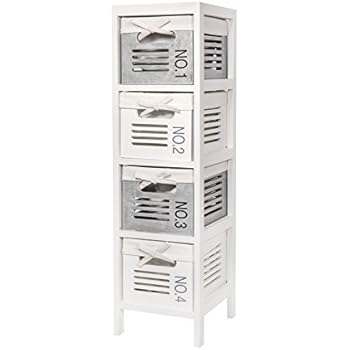 Festnight Aufbewahrungsregal mit 5 Stoff-Körben | Regal mit 5