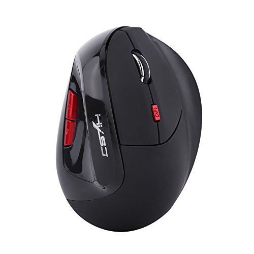 Preisvergleich Produktbild VGEBY Wireless Optische Maus Vertikale Ausführung / Ergonomisches Design Gaming Mouse 2400DPI Wiederaufladbare Spiel Mäuse Für Pro Spieler ( Farbe : Schwarz )