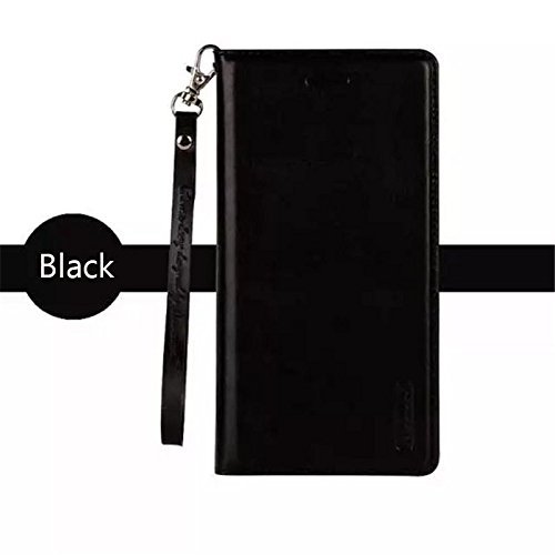 for Huawei Mate9 New Hanman Genuine Leather Wallet Flip Case Cover For Huawei Mate9 (black)