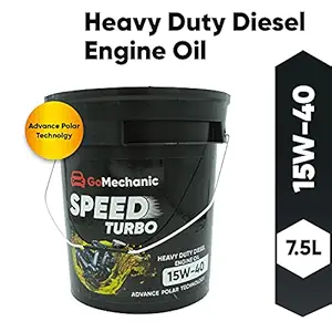 GoMechanic Speed Turbo15W 40 API CI - 4/SL Advance Polar Technology High Performance Longer Protection Heavy Duty Diesel Engine Oil For Diesel Passenger & Commercial Cars, 7.5L