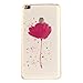 Produktbild Xiaomi Mi Max 2 Hülle, Hozor Gemaltes Muster Transparent Kante Silikonhülle Ultra Slim Weich TPU Silikon Kratzfeste Handyhülle Schutz Case Backcover - Rosa Blumen