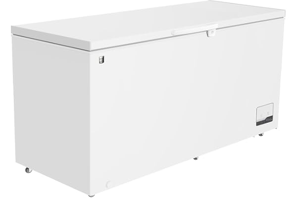 METRO Professional Congélateur bahut GHF2500, acier/aluminium, 165 x 73.5 x 83.5 cm, 500 L, 125 W, 2 paniers, éclairage LED, avec serrure, blanc