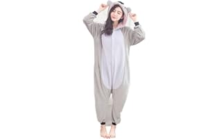 OVENDER Disfraz Pijama Kigurumi para Carnaval Navidad Halloween Animale Cosplay Mono de una Pieza para Adultos Unisex Mujer y Hombre Onesies Ropa Espectáculo Invierno