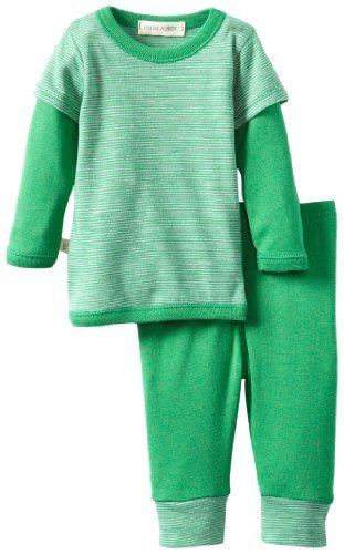 PAIGELAUREN baby Unisex-Baby Newborn Twofer and Legging, Seattle Green, 0-3 Months Color: Seattle Green Size: 0-3 Months Infant, Baby, Child