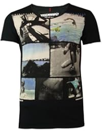 trueprodigy Casual Hombre marca Camiseta estampado ropa retro vintage rock vestir moda cuello V manga corta slim fit designer cool urban fashion t-shirt color negro 1062105-2999