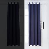 Dream Art Darkening Thermisch isolierte Blackout Tülle Vorhänge für Wohnzimmer,Blau,132×160 cm,ein Paneel - 6