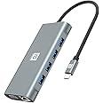 Portronics Mport 11C USB C Hub (11-in-1), Multiport Adapter with 4K HDMI, Ethernet, 100 W PD Charging, VGA, 4 x USB 3.0, SD/microSD Card Reader for PC, Laptops, MacBook (Grey)