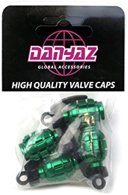 4 Grenade Bomb Insert Valve Dust Caps (Green)