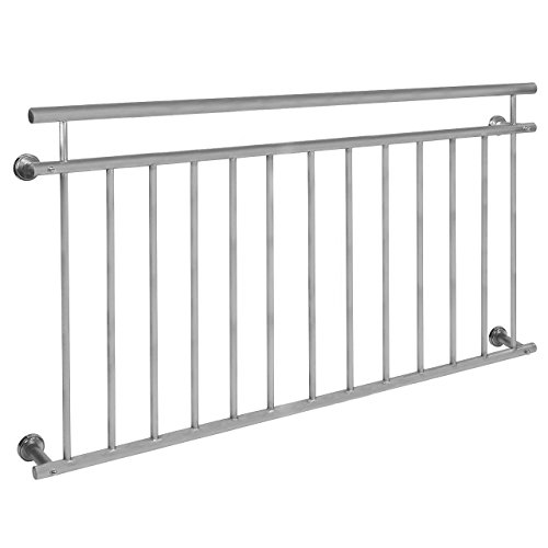 Homelux FB156S Edelstahl V2A Französischer Balkon Geländer Fenstergitter Balustrade 156 x 90 cm Satin