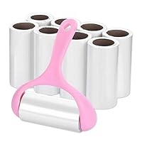 Lint Roller, Super Sticky Pet Hair Remover Kit with 9 Refills, Adhesive Lint Brush for Clothes,Carpet, Car Seats, Dust,Dogs, Cats
