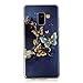 Produktbild HopMore Samsung Galaxy A8 2018 Hülle Silikon Transparent Durchsichtig Clear Muster Design Bumper Ultra Dünn Samsung A8 2018 Handyhülle Schutzhülle Case Cover Slim TPU One Piece - Blauer Schmetterling