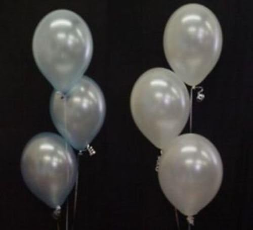 Toyland 30 Baby Blue/White 12" Balloons For ARGENTINA Cricket World Cup Celebrations/World Cup Parties