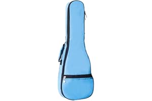 Surwin Funda Ukelele Soprano 21”/23”/26” Pulgadas Ukelele Gig Bag Bolsa Acolchada Grueso Ukelele con Correas de Relleno, Ajustables Estuche para Ukelele Mochila (27/26' Azul,#)