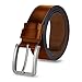 Produktbild MPTECK @ Gürtel Hellbraun braun Herren Leder 120CM Ledergürtel Gürtel für Herren verstellbarer mit Edel Dornschließe Geschäft Anzug Beiläufige Freizeitkleidung mit Geschenkbox