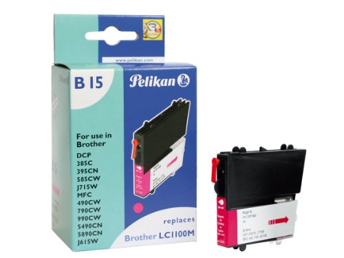 Preisvergleich Produktbild Pelikan Druckerpatrone B15 ersetzt Brother LC1100M, Magenta